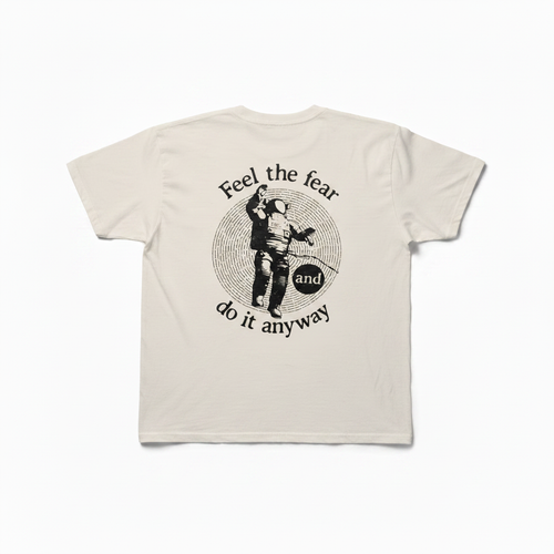 Feel the Fear beige T-shirt